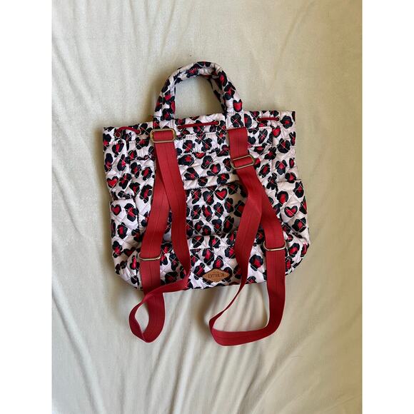 MZ Wallace Small Metro Convertible Backpack Pink Heart Leopard Bag main image 5